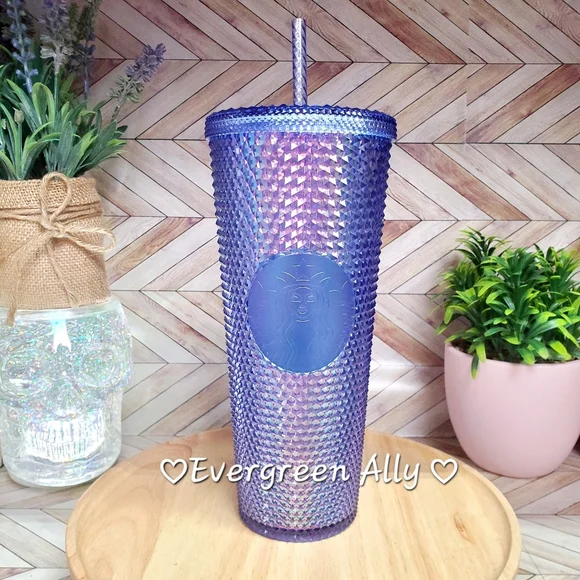 Starbucks Disneyland Resort Purple Iridescent Studded Tumbler Venti 24 oz - Picture 4 of 10